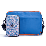 Caliburn Messenger Bag - Blue & Orange