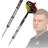 BULL'S Mike de Decker Darts - Steel Tip - 90% Tungsten - Black