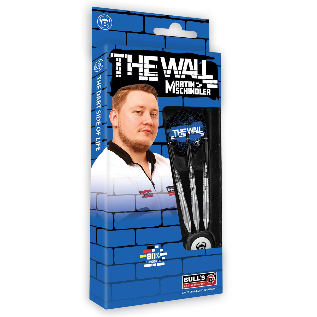 BULL'S Martin Schindler Darts - Steel Tip - 80% Tungsten