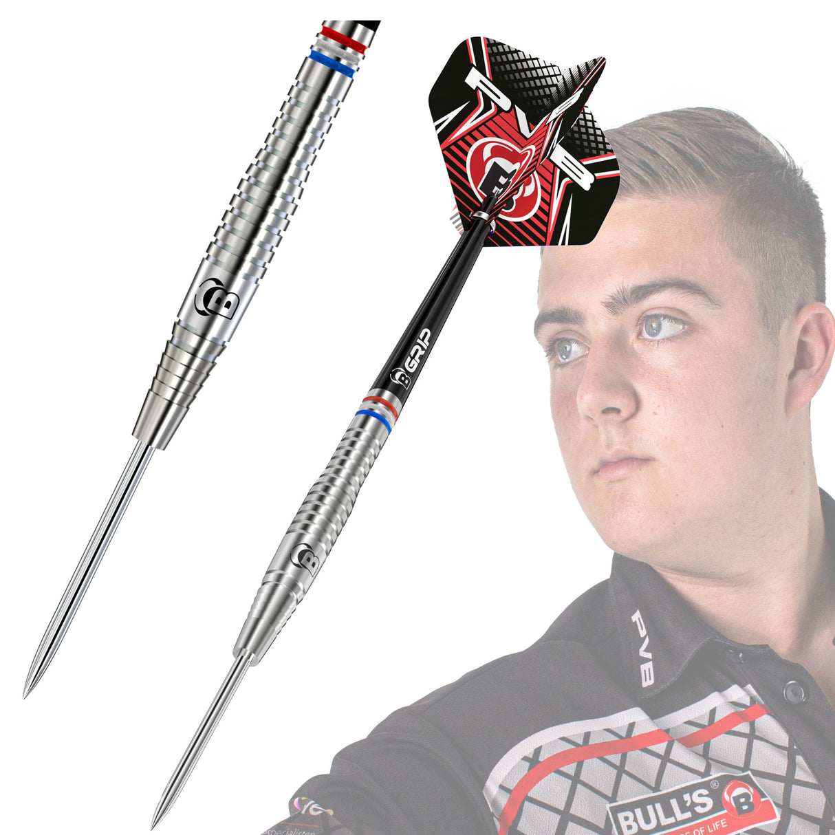 BULL'S Challenger Darts - Steel Tip - 90% Tungsten - Pim van Bijnen - 25g