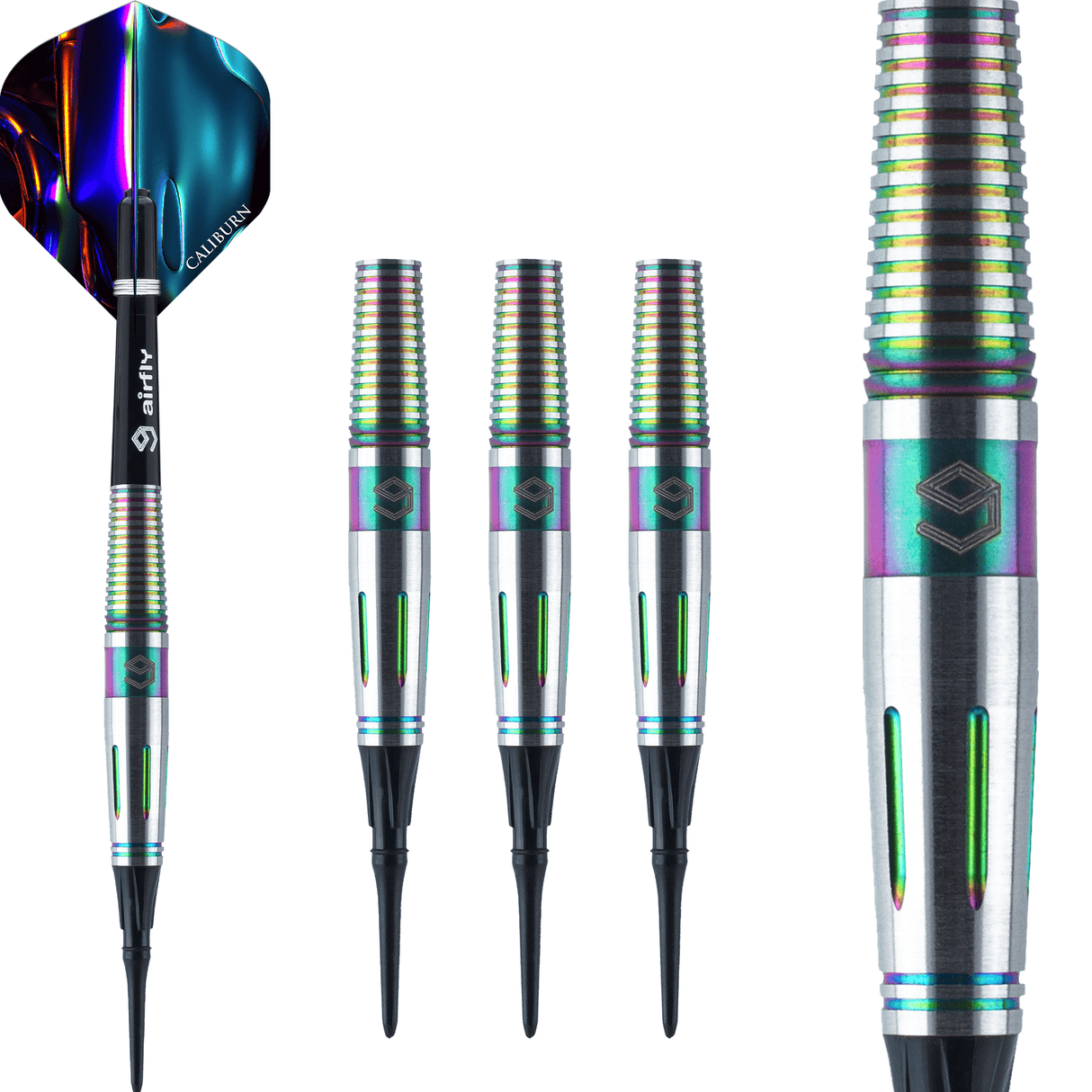 Caliburn Element Darts - Soft Tip - 90% Tungsten - Aqua - 17.5g