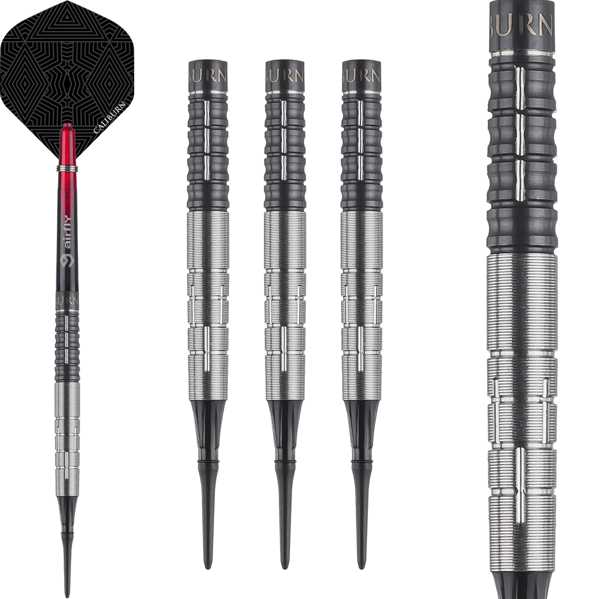 Caliburn Players Darts - Soft Tip - 90% Tungsten - Rey Rivera - 18g