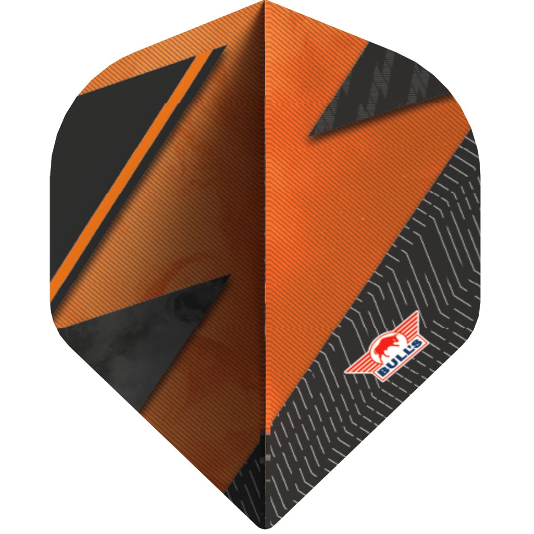 Bulls Series 100 Dart Flights - 100 Micron - Standard No2 - Lightning Orange