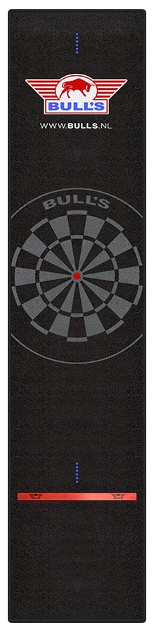 Bulls Carpet Dart Mat - 300cm X 65cm - Built-in Oche - Black Border-MAT28