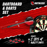 Ruthless Animal Home Darts Centre - Hotshot Dartboard in Cabinet - Cobra