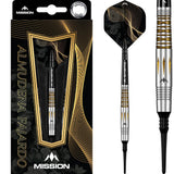 Mission Almudena Fajardo Ayuso Darts - Soft Tip - 95% Tungsten - Gold PVD Milled Silver