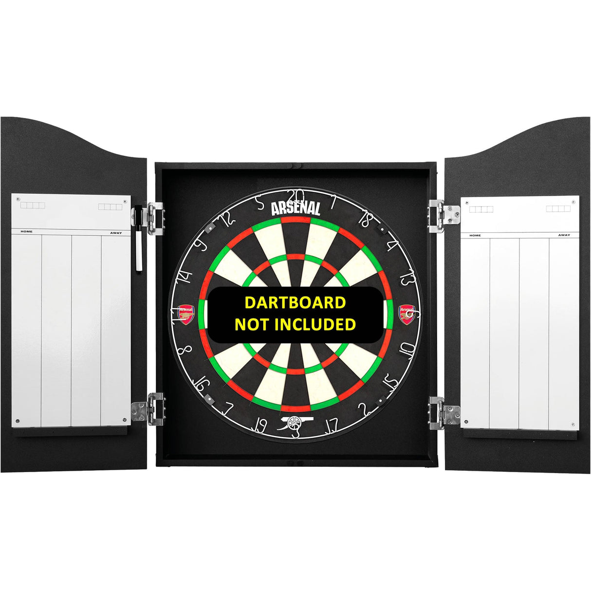 Arsenal FC Dartboard Cabinet - Official Licensed - The Gunners - C3 - Black - Mono Crest