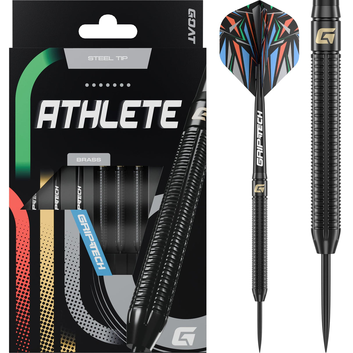 Goat Athlete Darts - Steel Tip - Brass - Black - 13g