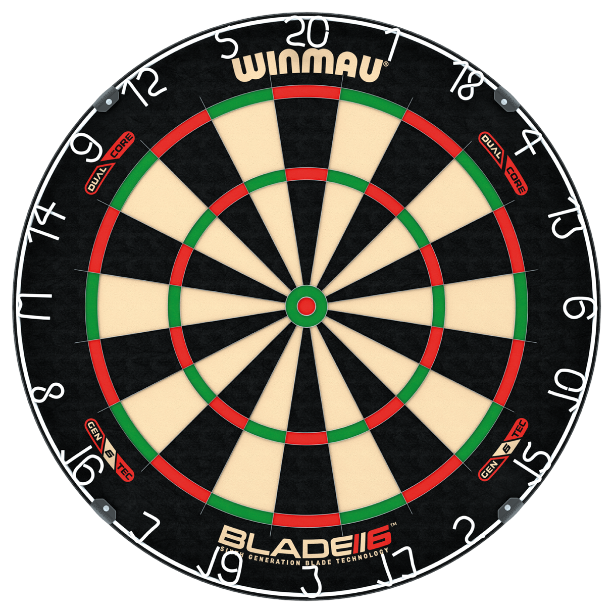 Winmau Blade 6 Dartboard - Professional - with Rota Lock System - Blade 6 - Dual Core