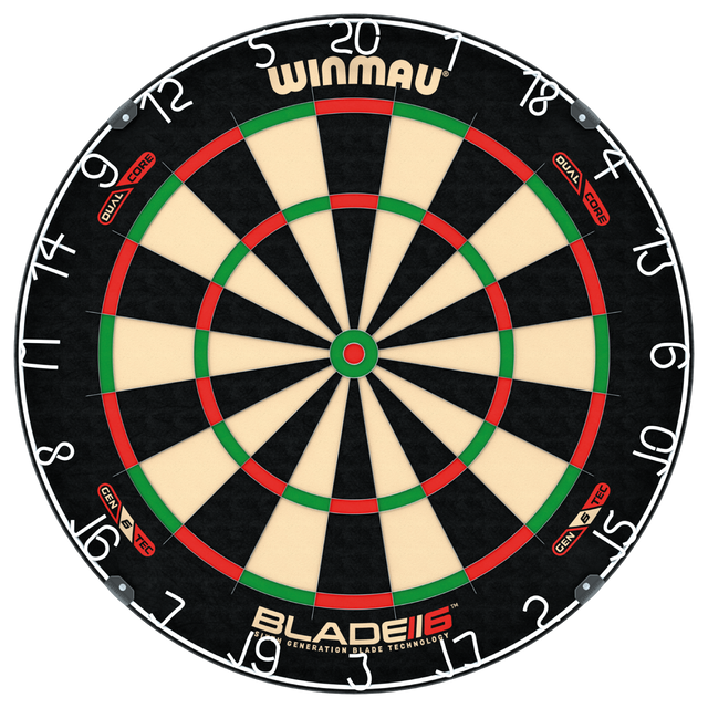 Winmau Blade 6 Dartboard - Professional - with Rota Lock System - Blade 6 - Dual Core