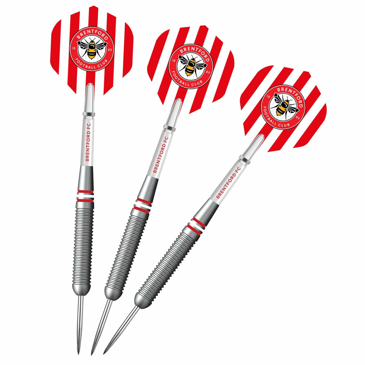 Brentford FC - Official Licensed - The Bees - Steel Tip Darts - Brass - 22g