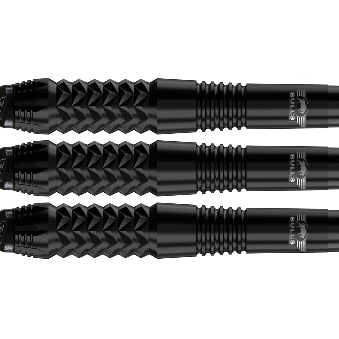 Bulls Caliber Black Darts - Soft Tip - 90% Tungsten