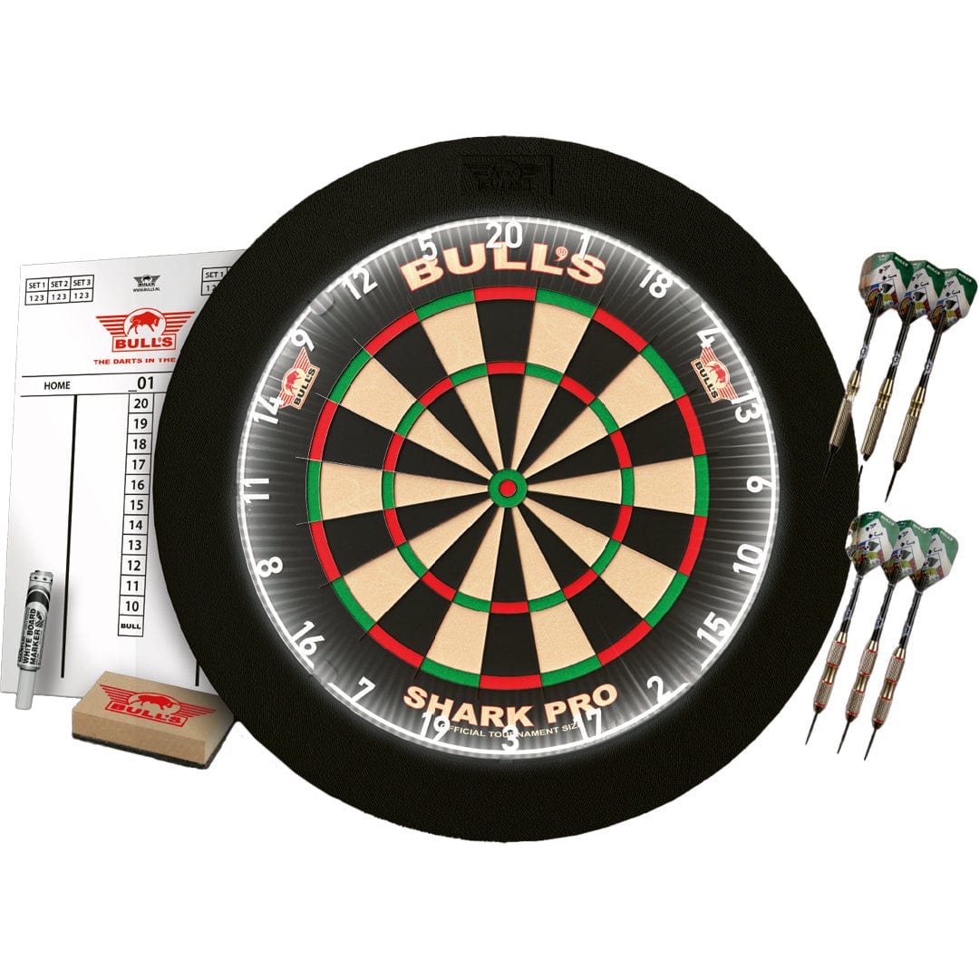 Bulls Domus Dartboard Set - Professional - Shark Board, Surround and Darts