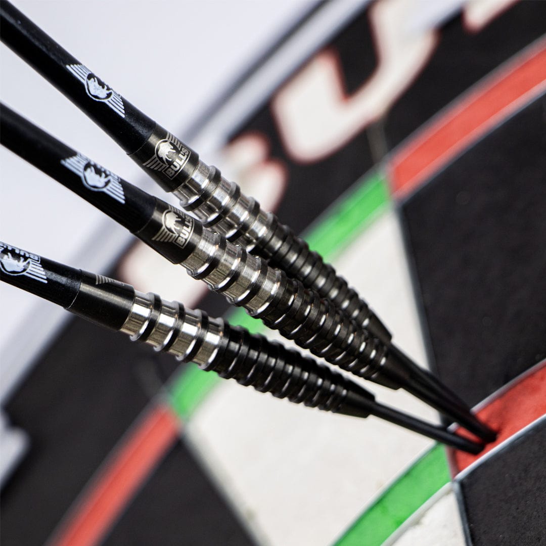 Bulls Black Lightning Darts - Steel Tip - 90% Tungsten