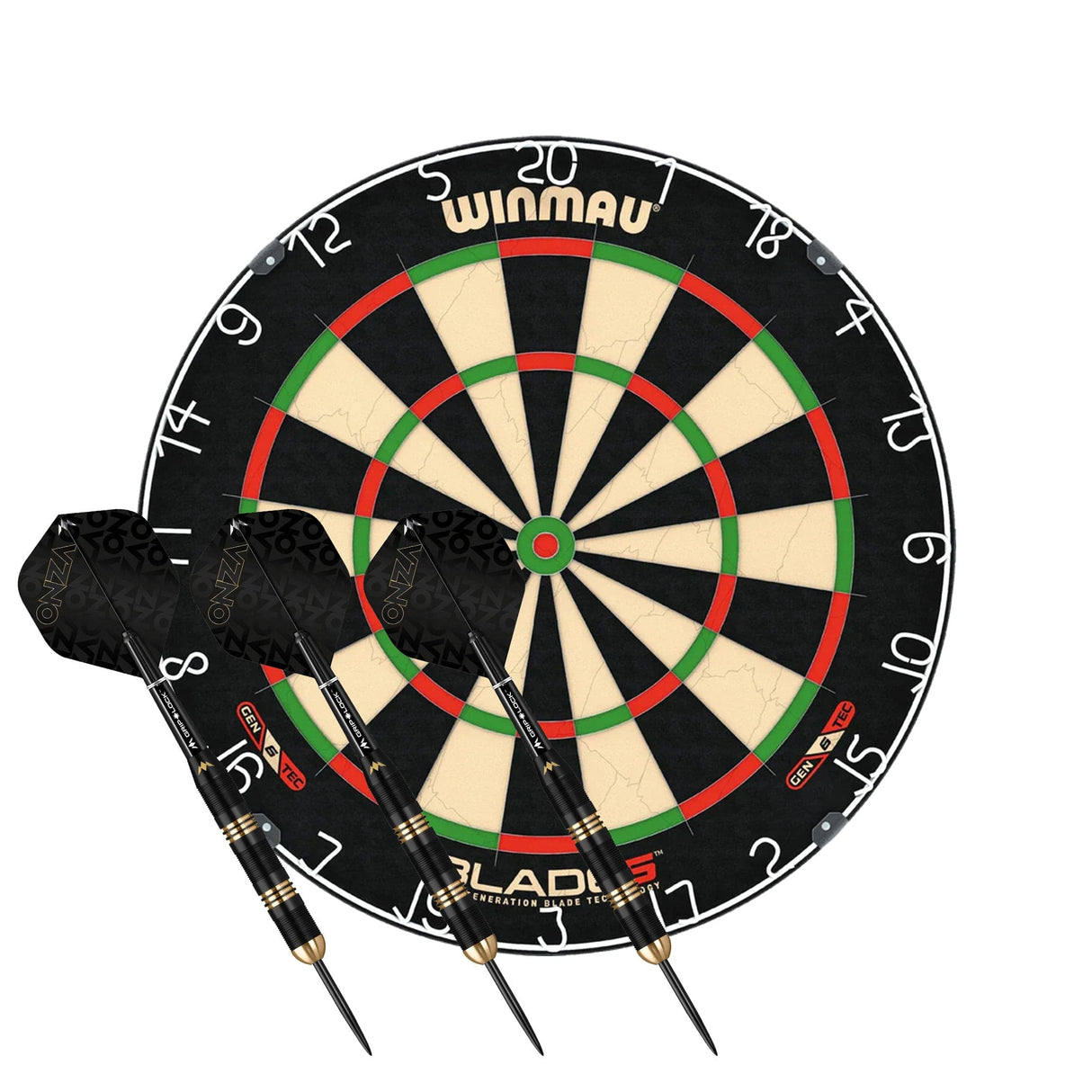 Winmau Blade 6 Dart Board with Darts Set - Professional - with Rota Lock System