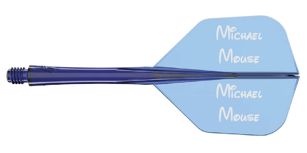 Caliburn SUP Flights - Moulded Flight & Shaft - Standard No6