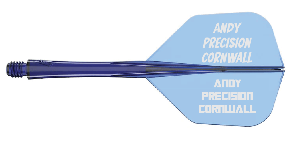 Caliburn SUP Flights - Moulded Flight & Shaft - Standard No6 - Two Tone