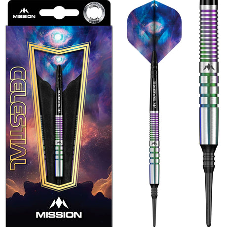 Mission Celestial Darts - Soft Tip - 95% Tungsten - Coral PVD