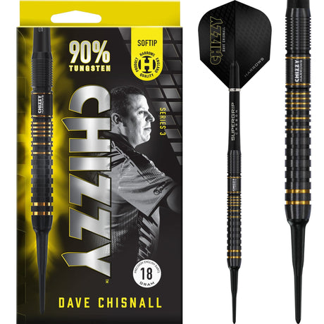 Harrows Dave Chisnall Darts - Chizzy - Soft Tip - 90% Tungsten - Series 3