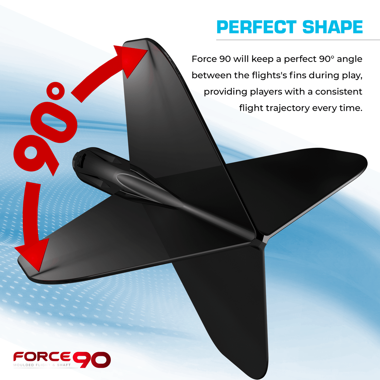 Mission Force 90 - New Moulded Flight & Shaft System - Clear - Standard No2