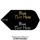 Personalised Flights - Extra Strong - Hot Foil - 5 Sets - Slim - Black