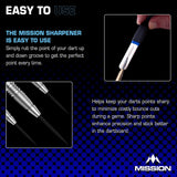 Mission Diamond  Point Sharpener - Large - Blue