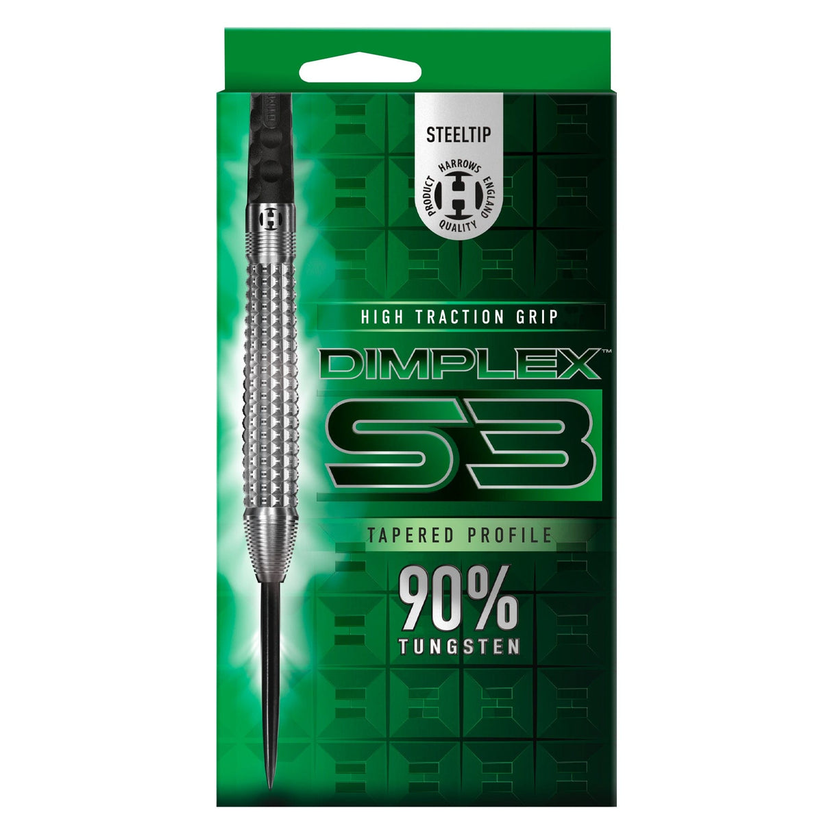 Harrows Dimplex S3 Darts - Steel Tip - 90% Tungsten - Tapered