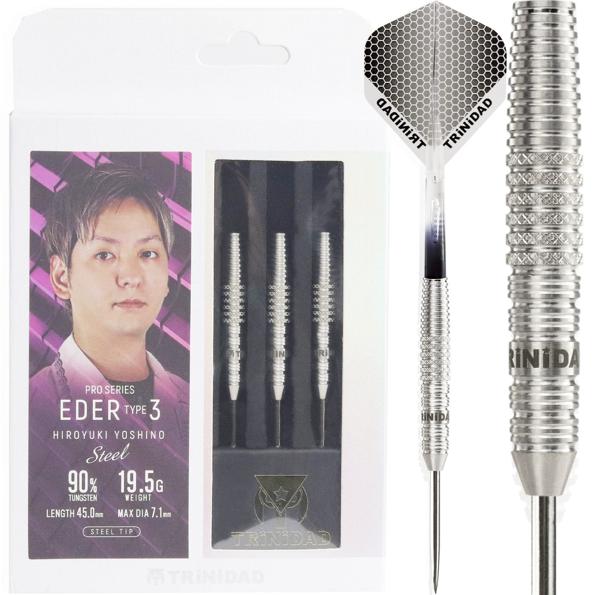 Trinidad Pro Darts - Steel Tip - 90% Tungsten - Eder 3 - 19.5g