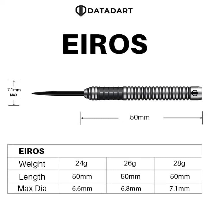 Datadart Eiros Darts - Steel Tip - 90% Tungsten