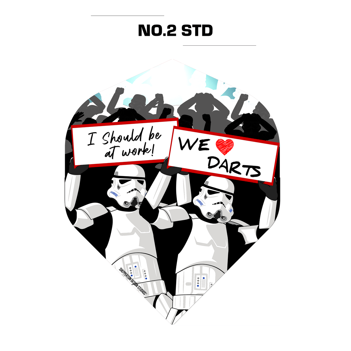 Original StormTrooper Dart Flights - Official Licensed - No2 - Std - Storm Trooper - We Love Darts