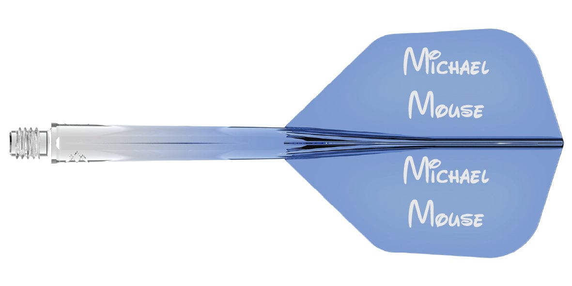 Mission Force 90 - New Moulded Flight & Shaft System - Standard No2 - Gradient - Transparent Blue