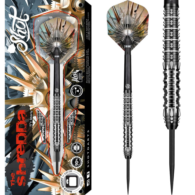 Shot Gnarly Darts - Steel Tip - 90% Tungsten - Shreddah