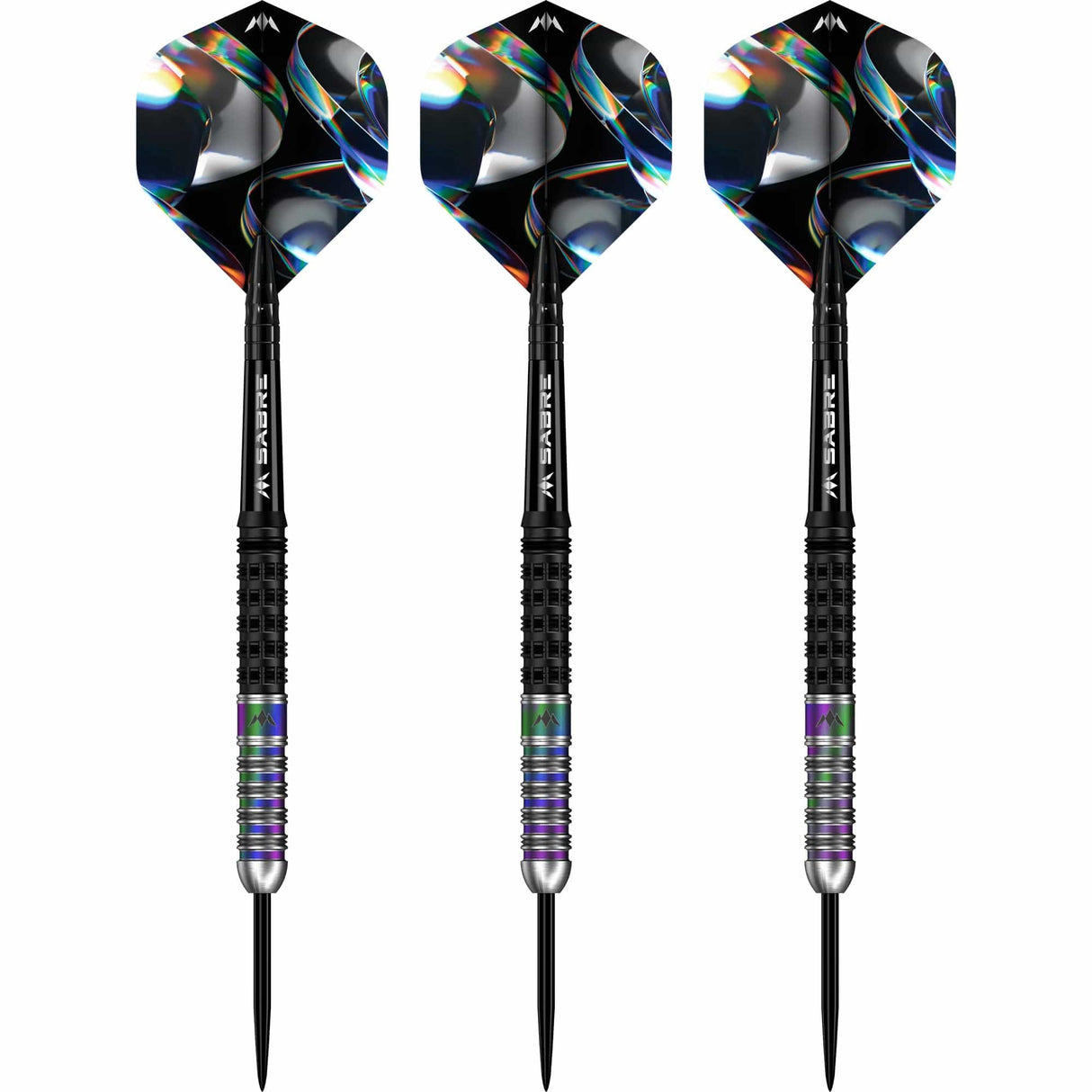 Mission Iridian Darts - Steel Tip - 90% Tungsten - Black & Coral PVD