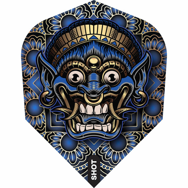 Shot Tribal Weapon Dart Flights - 100 Micron - Standard No6 - Java