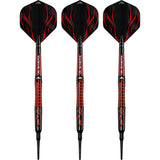 Mission Lava Darts - Soft Tip - 95% Tungsten - Black & Red Electro