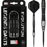 Legend Darts - Steel Tip - Evolution Series - B17 - Black - Scallop