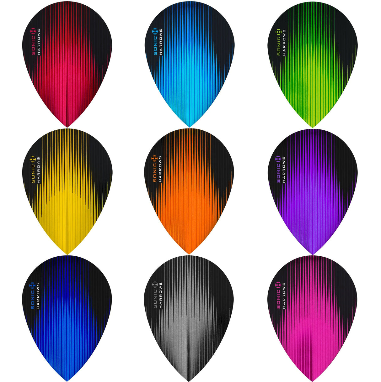 *Harrows Sonic Dart Flights - Pear Shape - 100 Micron