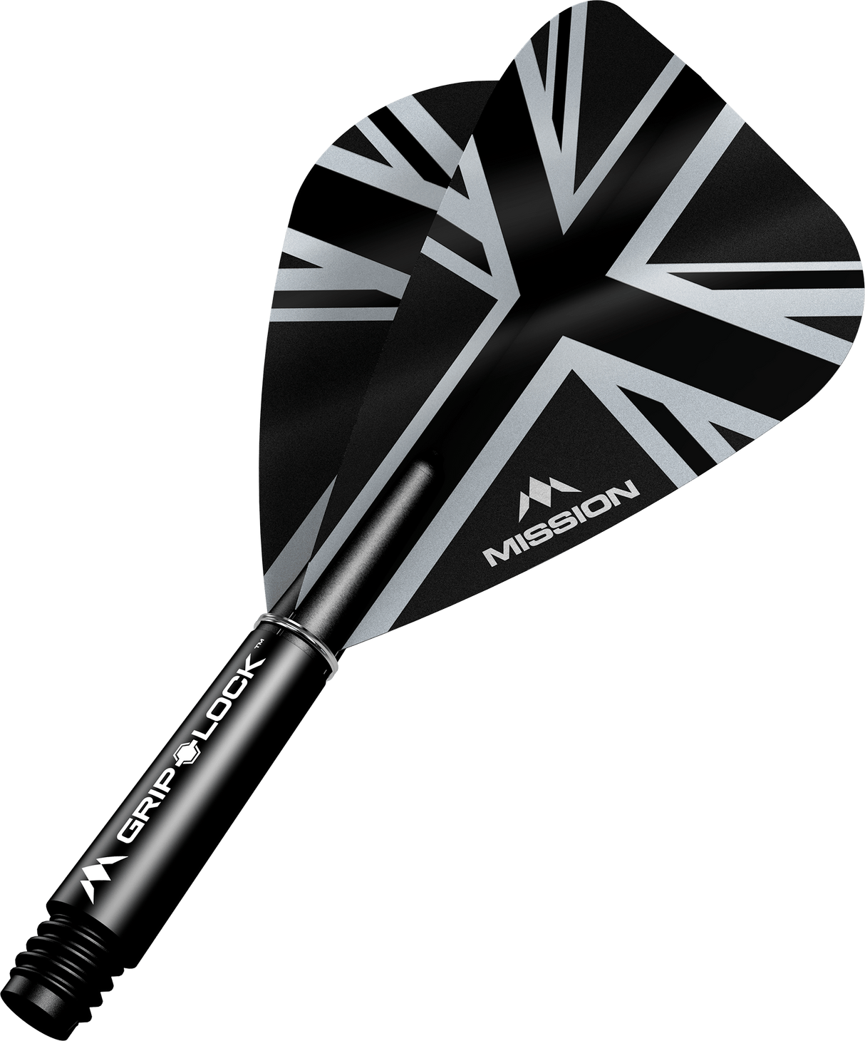 Mission Alliance Black Kite Dart Flights Combo With Griplock Shafts Black / Short