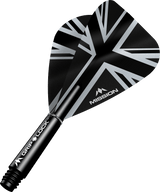 Mission Alliance Black Kite Dart Flights Combo With Griplock Shafts Black / Short