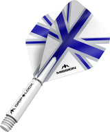 Mission Alliance White Dart Flights Combo With Griplock Shafts Blue / Short