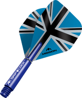 Mission Alliance X Black No2 Dart Flights Combo With Griplock Shafts Blue / Short