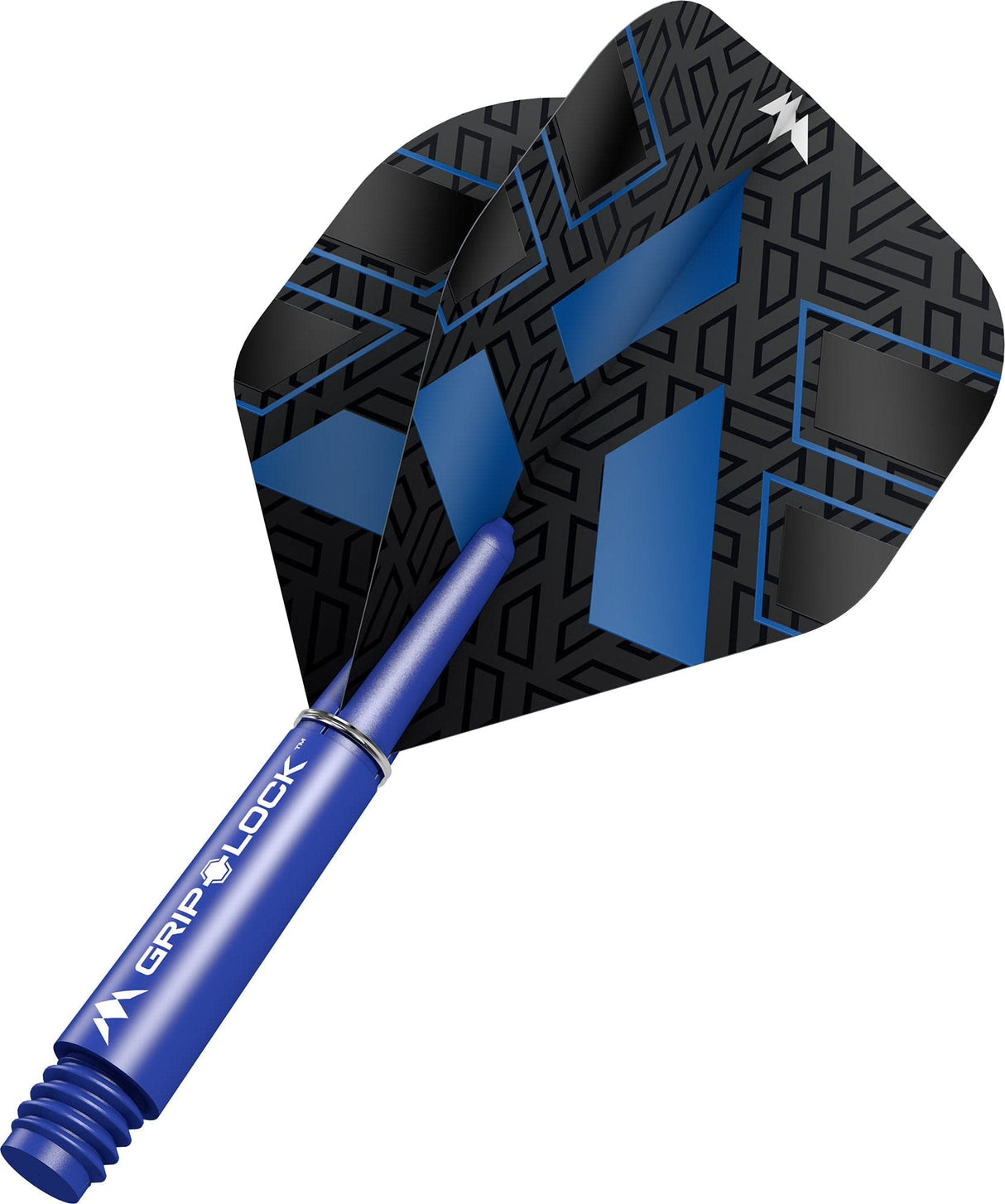 Mission Hazard Dart Flights Combo With Griplock Shafts Blue / Short