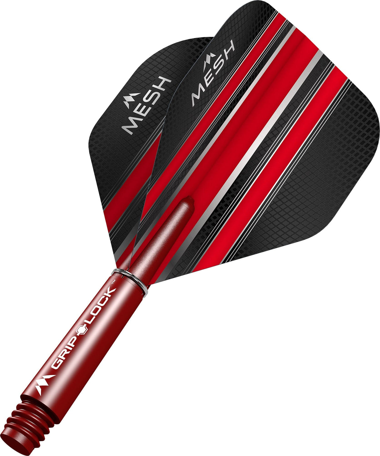 Mission Mesh No2 Dart Flights Combo With Griplock Shafts Red / Short