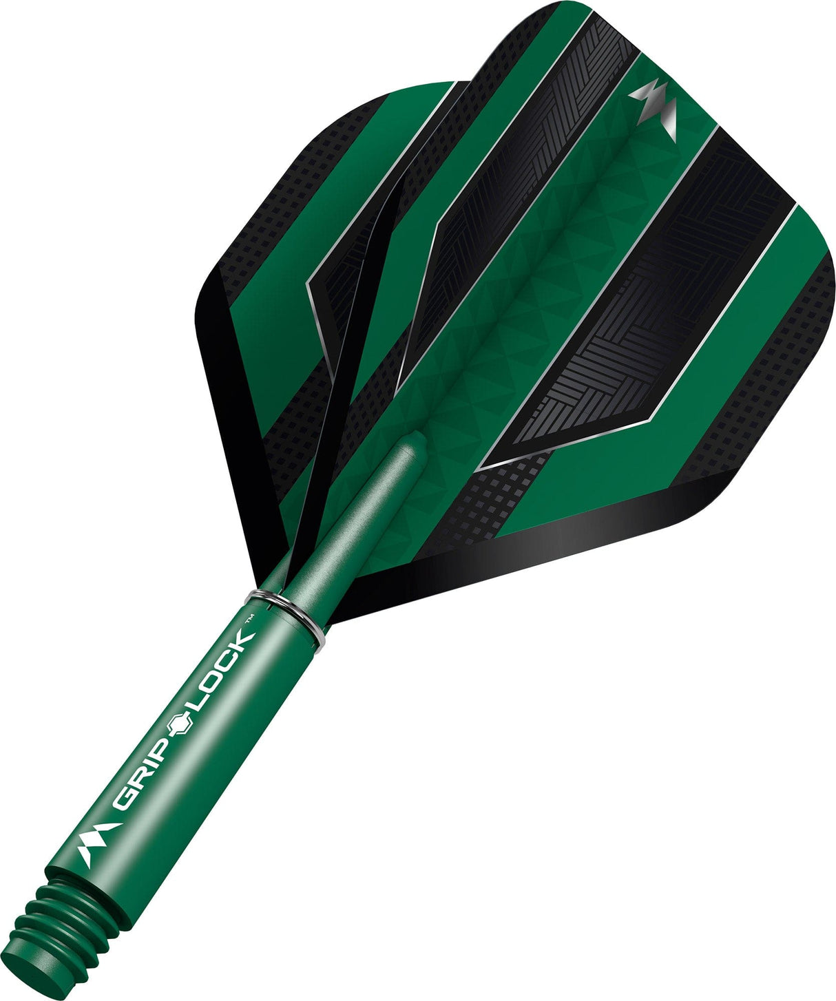 Mission Temple Dart Flights Combo With Griplock Shafts Green / Short