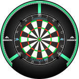 Mission Torus 270 Dartboard Lighting - Bright White Light Green