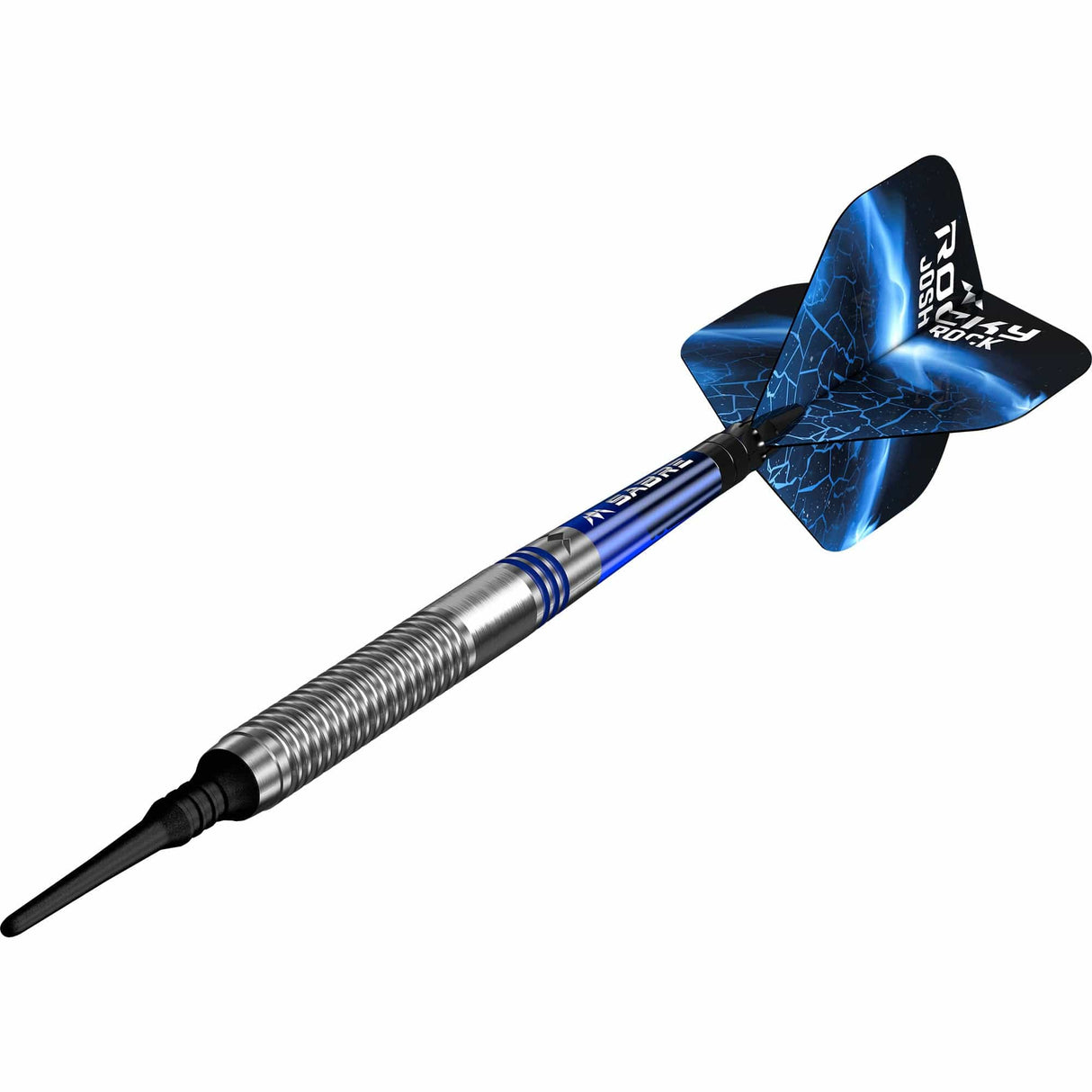 Mission Josh Rock Darts - Soft Tip - 80% - Silver & Blue 18g