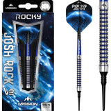 Mission Josh Rock v2 Darts - Soft Tip - 95% - Silver & Blue PVD 18g