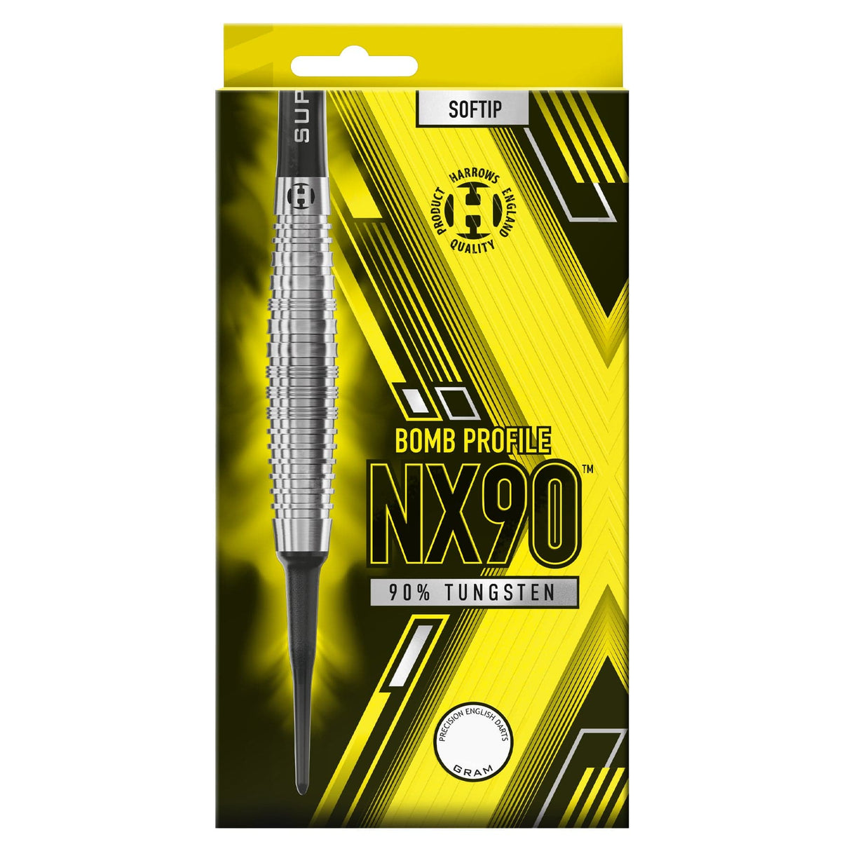 Harrows NX90 Darts - Soft Tip - 90% Tungsten - Bomb