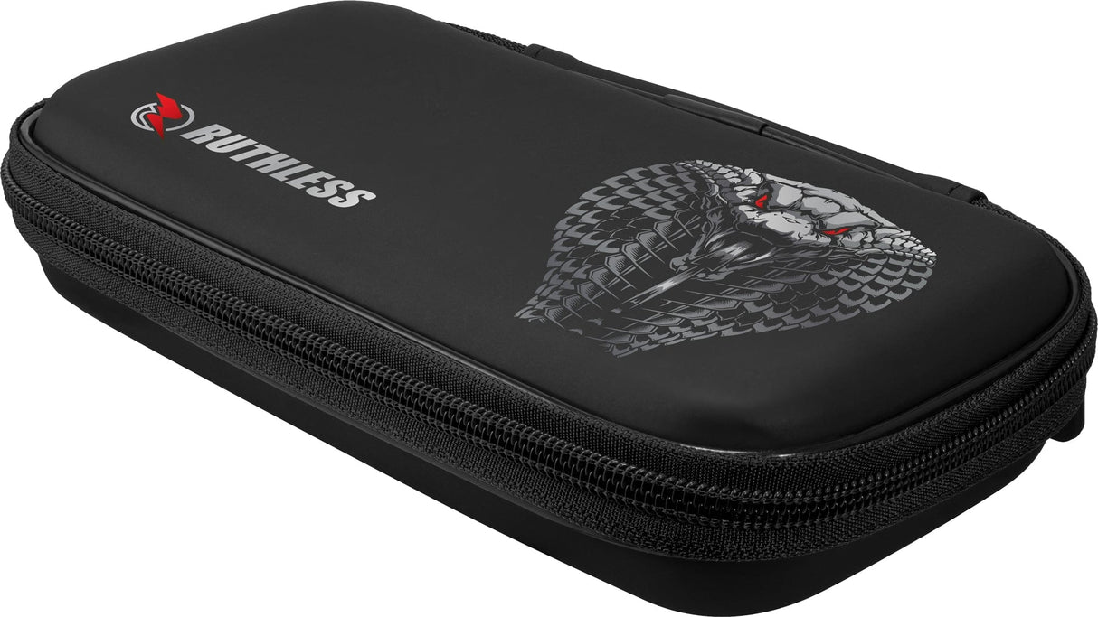 Ruthless Designed EVA Dart Case - Large - Black - Cobra Red