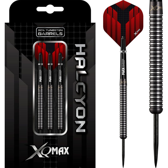 *XQMax Halcyon Darts - Steel Tip - M1 - Black Titanium 21g